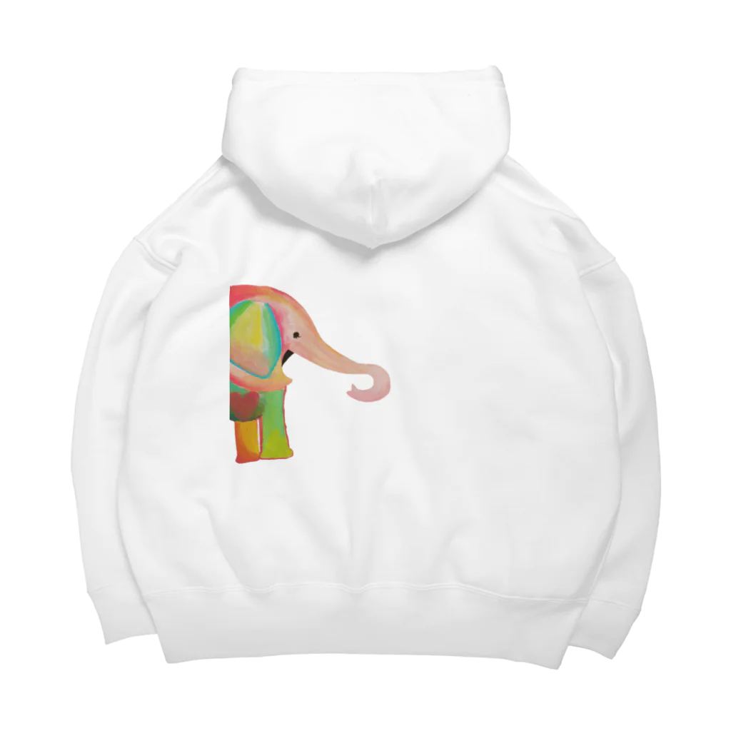 °+nono+°のカラフルなゾウグッズ Big Hoodie