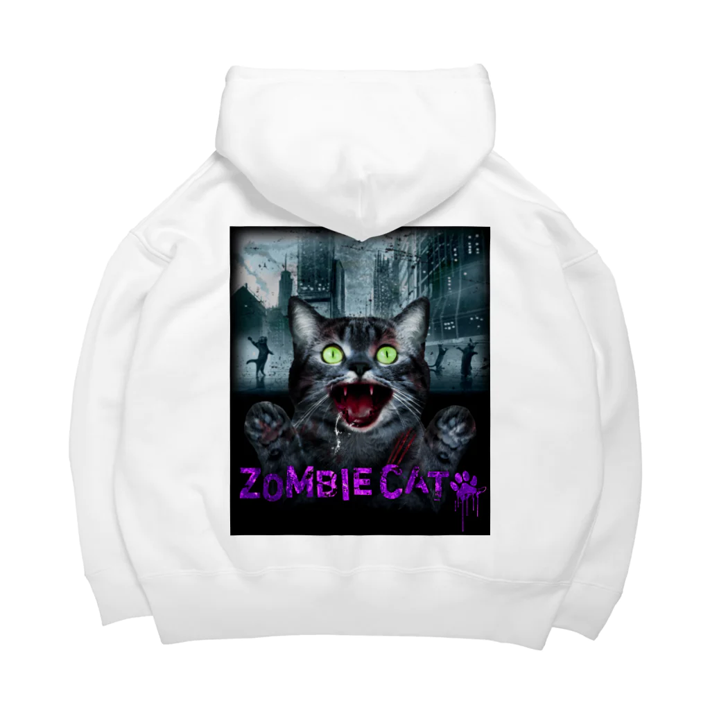 LOS AMBIT.のZOMBIE CAT violet ビッグシルエットパーカー