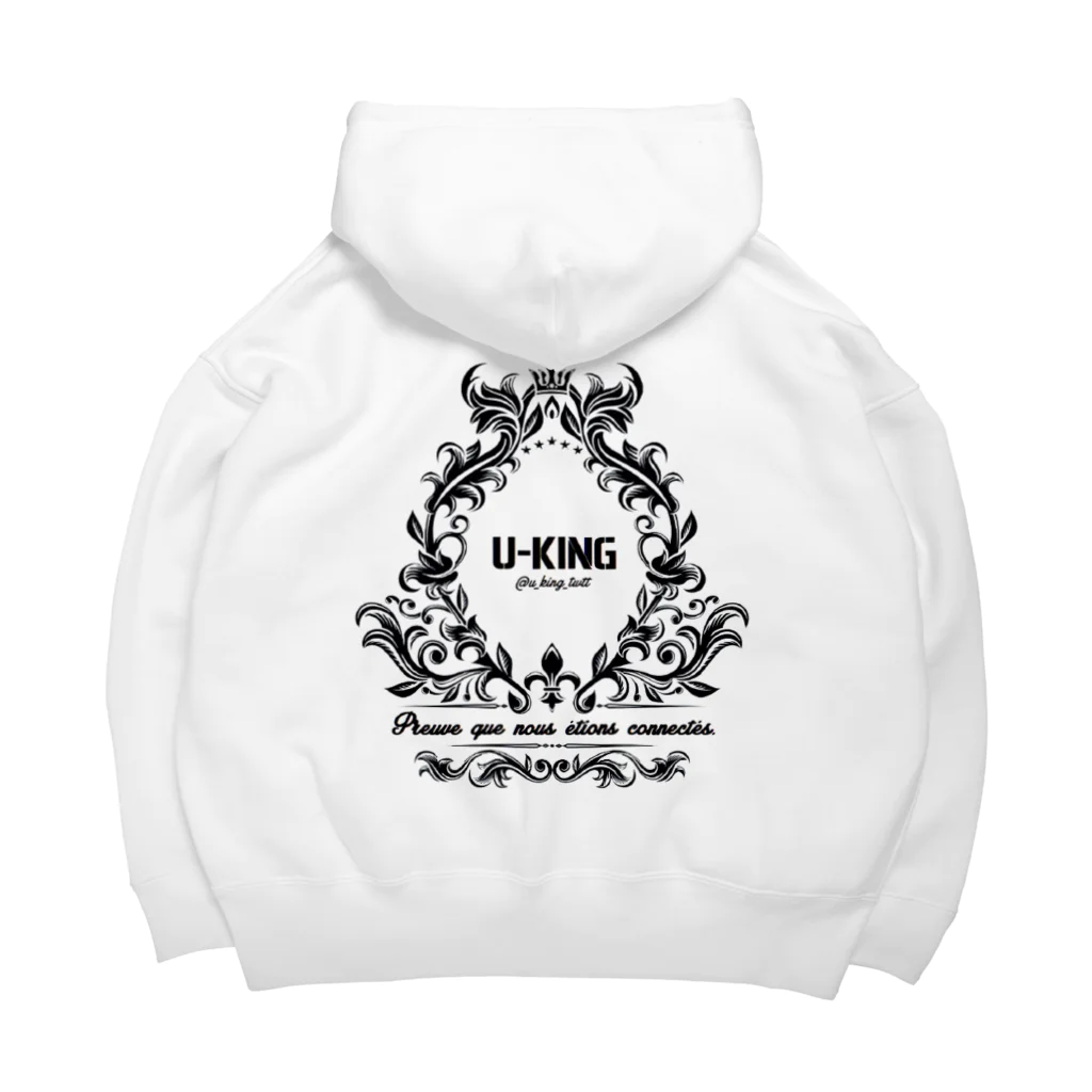 ゆーきんぐⓤのU-KING 1stLOGO　''kuro''  ビッグシルエットパーカー