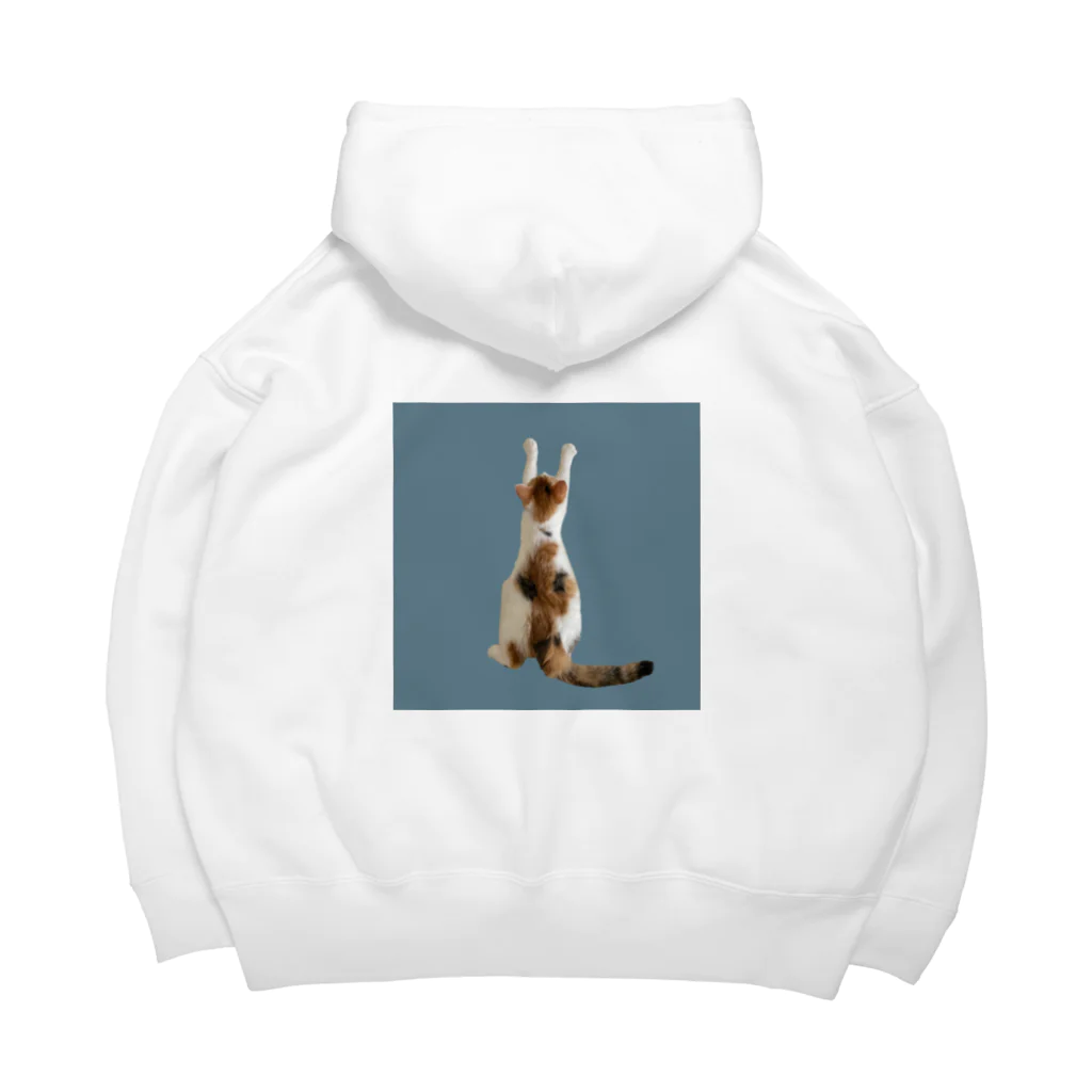 ニャーニャーとヤーヨのひっつかまる猫 (blue) / ニャーニャー Big Hoodie