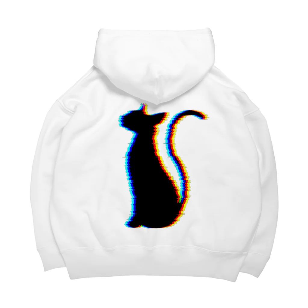 MizuriのGlitch Cat (猫グッズパーカーetc) Big Hoodie