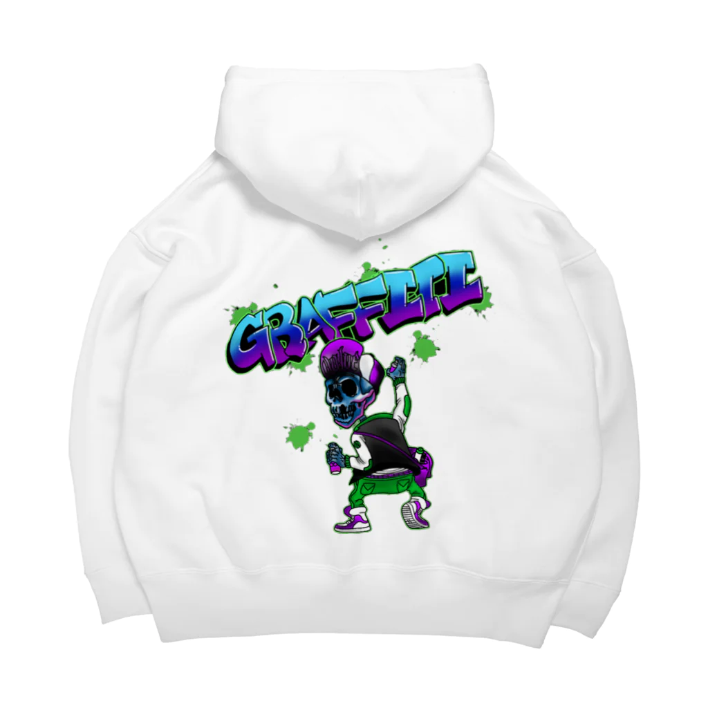 GRAFFITIのいたずらガイコツ Big Hoodie