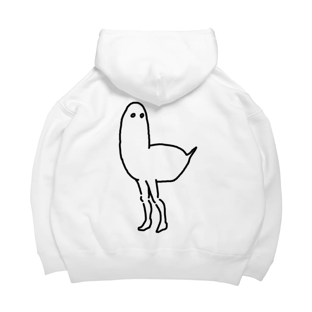 MAUMEEの人間の足がはえた鳥 Big Hoodie