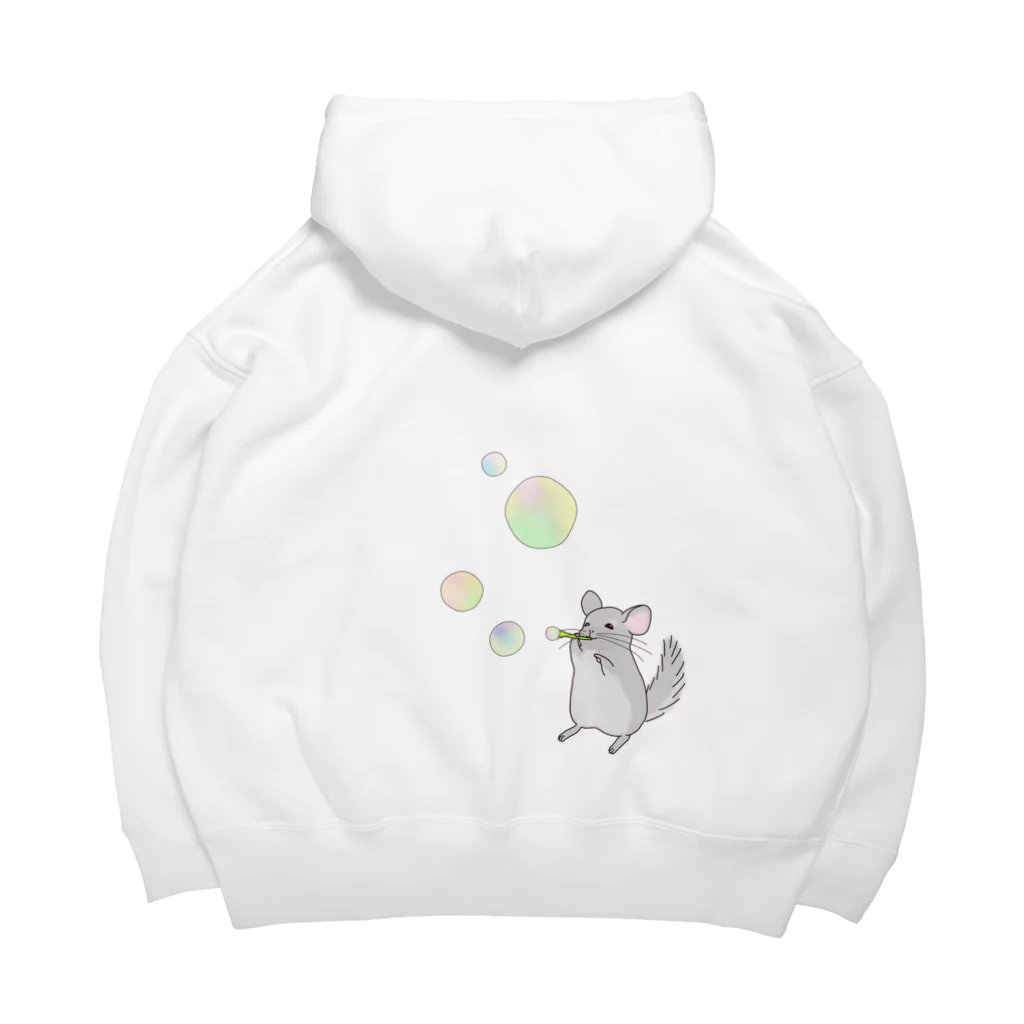 ぴーちゃん(*´꒳`*)のシャボン玉で遊ぶチンチラ Big Hoodie