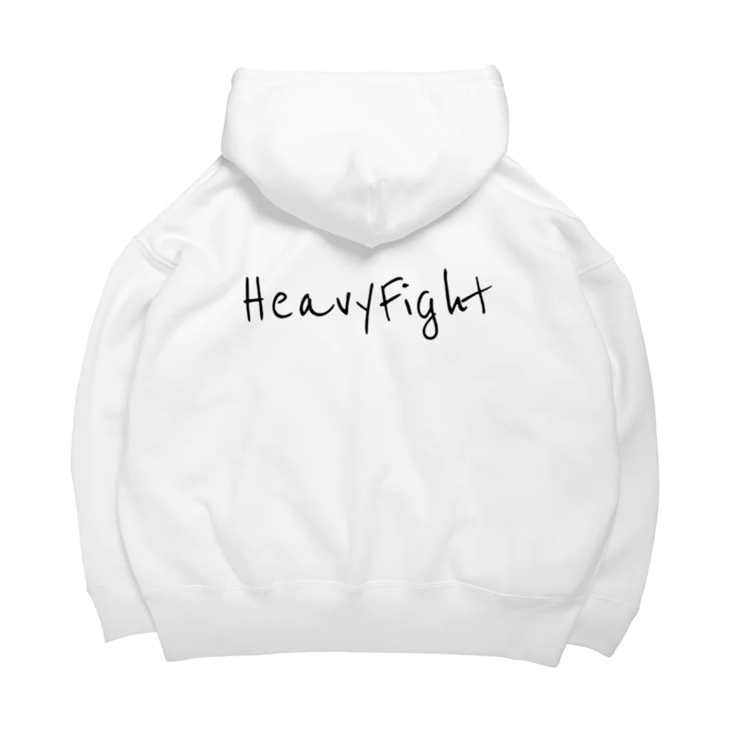 HFのHF バックロゴ　ブラック Big Hoodie