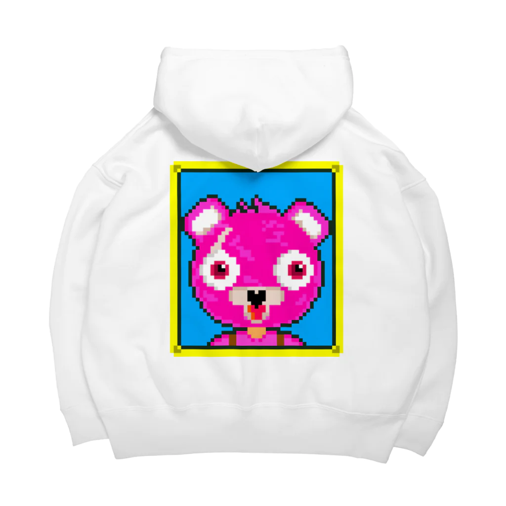 Cartoon☆style☆Fortniteのピンクのくまちゃんドット絵 Big Hoodie