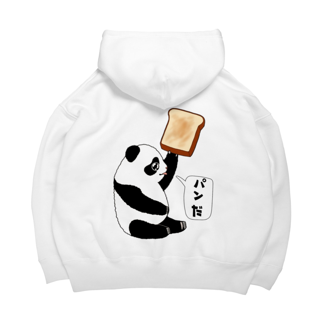 LalaHangeulの「パンだ」とつぶやく子パンダ　バックプリント Big Hoodie