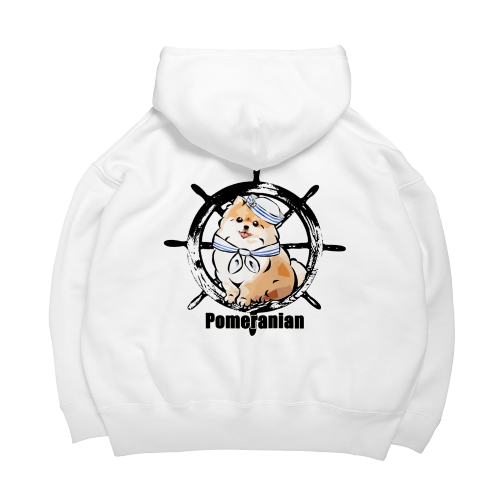 犬グッズの店しえるぶるーのマリンだワン！　ポメラニアン Big Hoodie