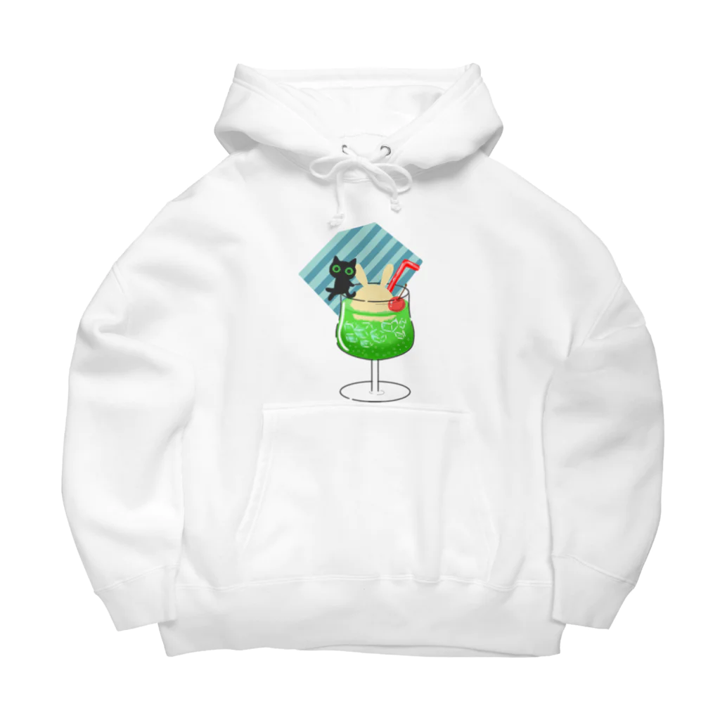 SHOP ベアたんのシュワシュワ　フチネコさん Big Hoodie