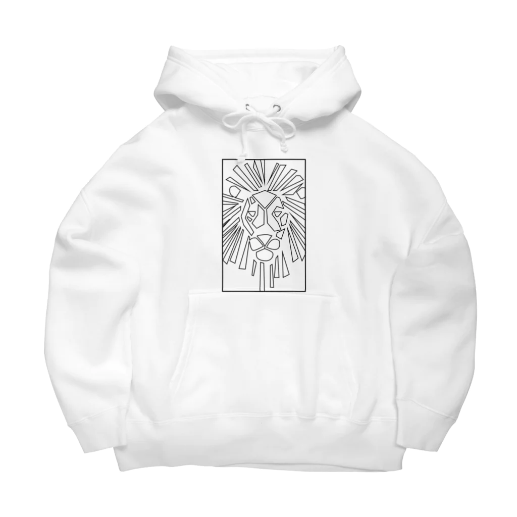 chicodeza by suzuriのライオンの線画マーク Big Hoodie