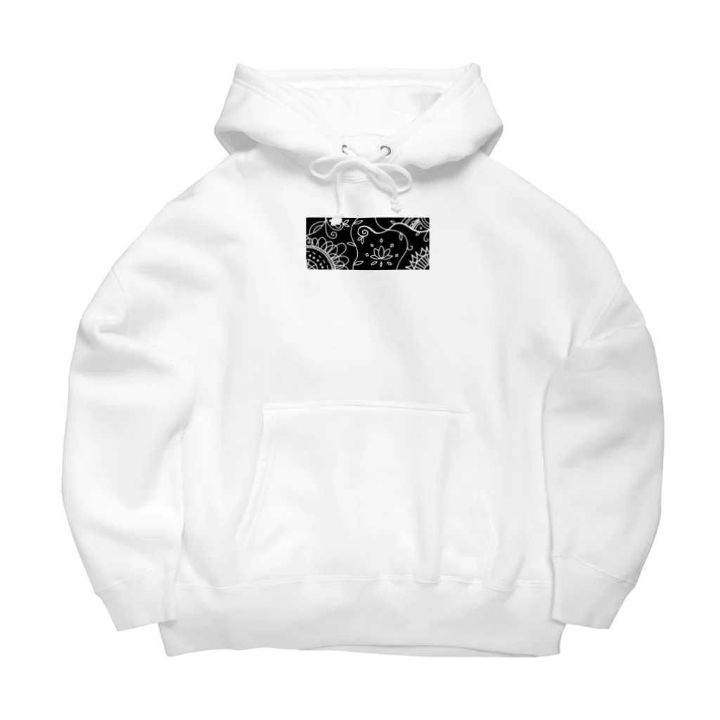 maru houseのアジアン風モノクロ Big Hoodie