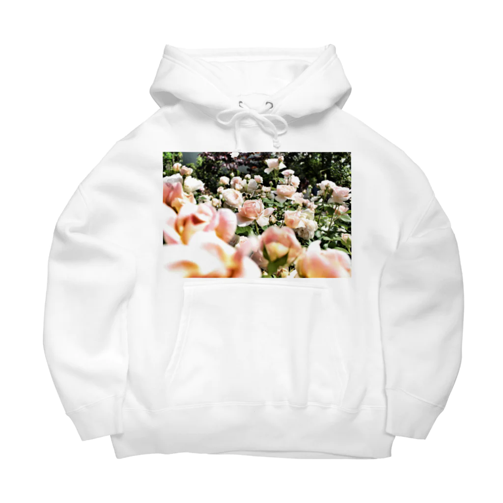 しゃしんのヴィンテージピンクの薔薇 Big Hoodie