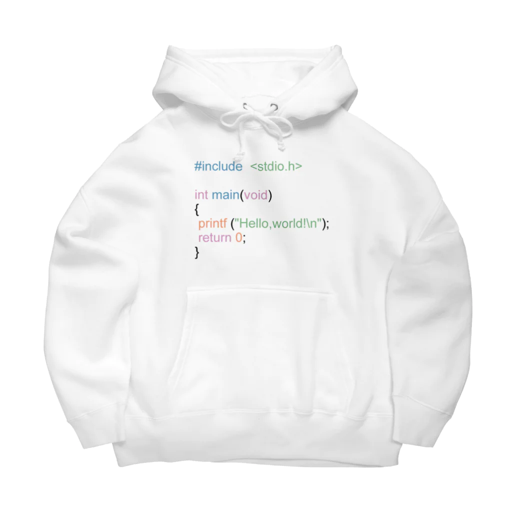 ぬのC言語 HelloWorld Big Hoodie