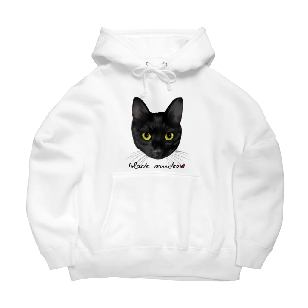 しろくまるいるいと動物たちのブラックスモークタビー Big Hoodie