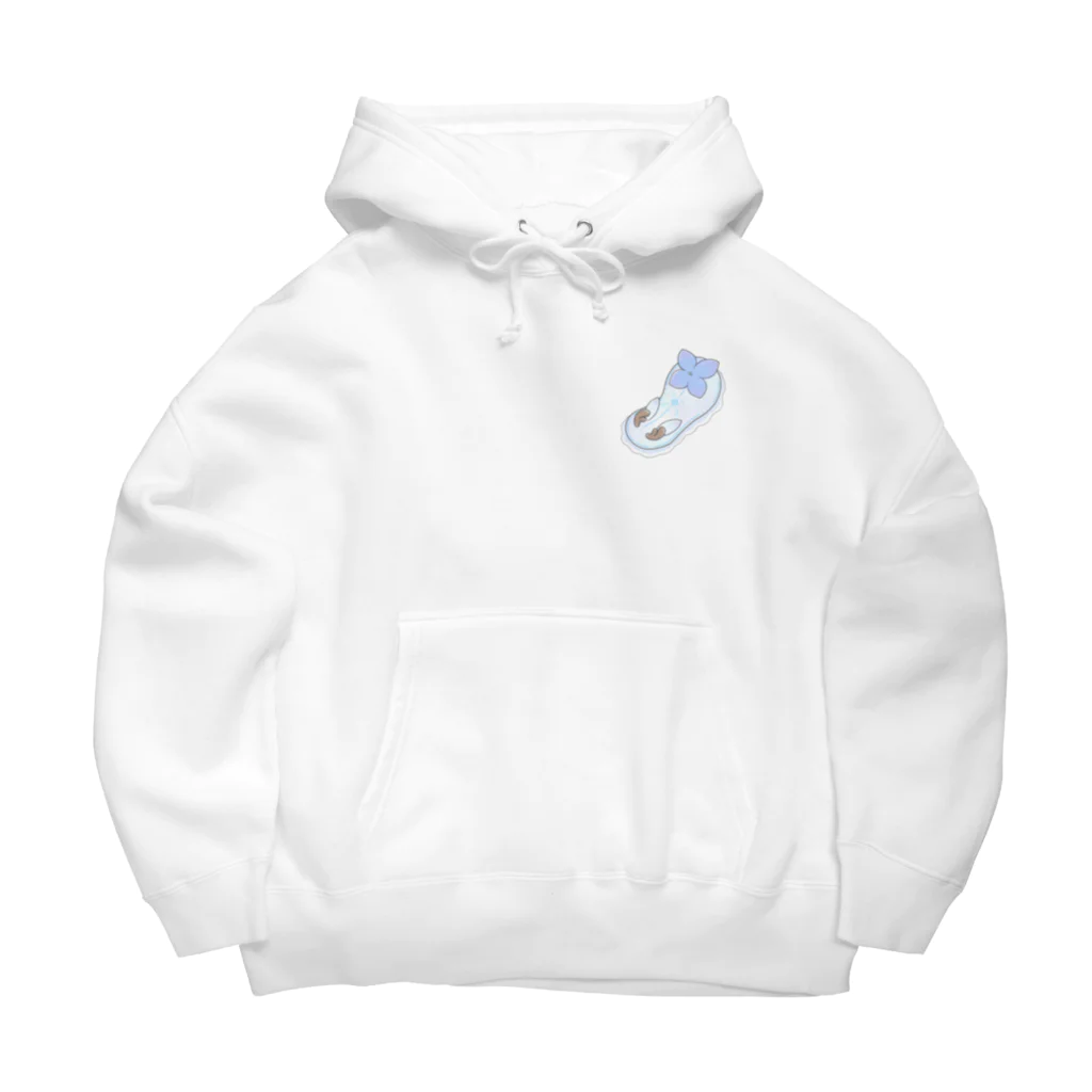 Jackalope Houseのツノアリウサギアジサイモドキウミウシ 青色ver. Big Hoodie