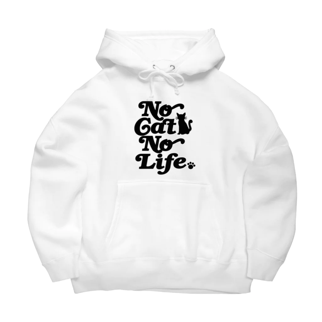 おもしろいTシャツ屋さんのNO CAT NO LIFE ノーキャットノーライフ 猫好き 愛猫家 猫 CAT NEKO にゃん ネコ Big Hoodie