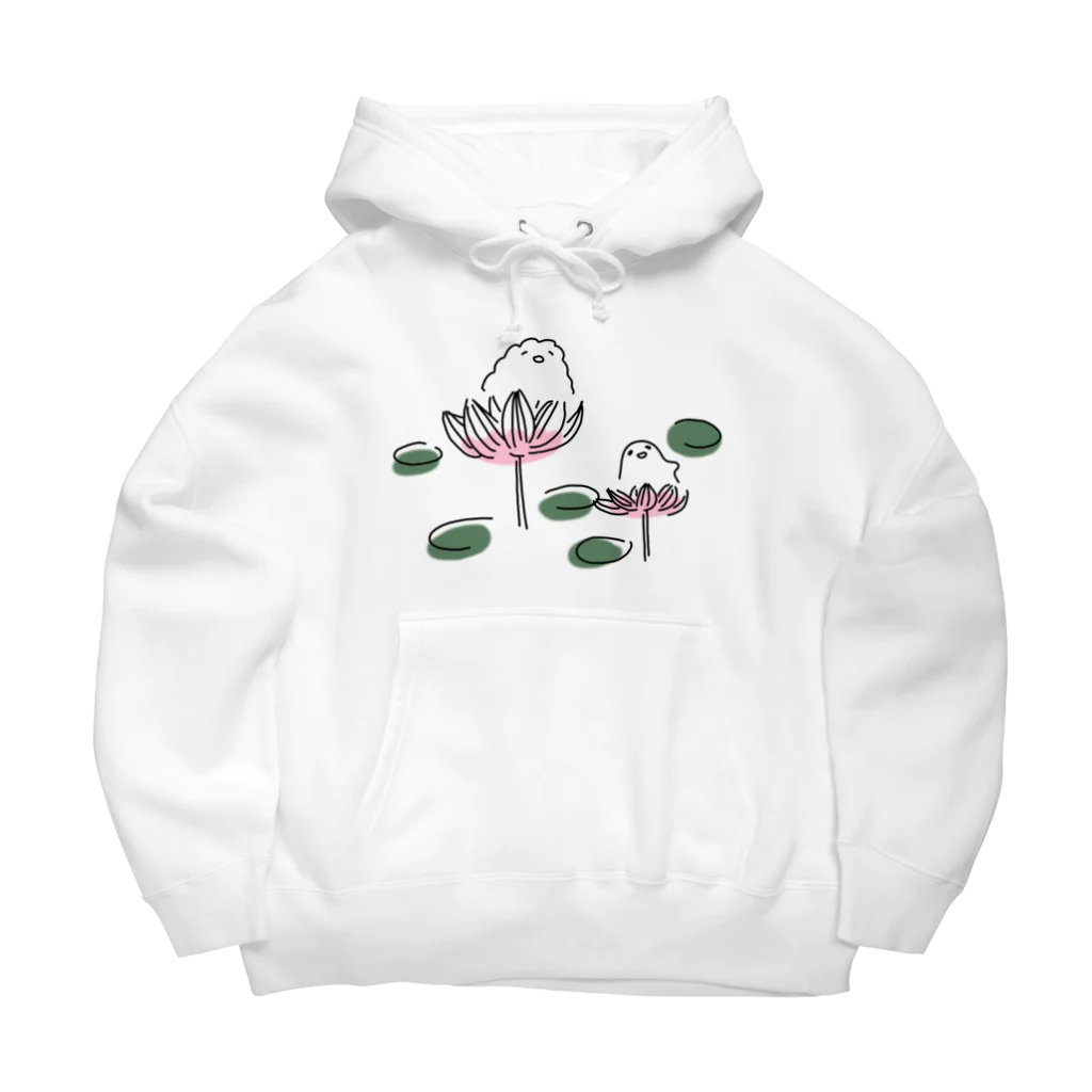 ねずみさんのブティックのハスの花の上の雪と水の精　いろ Big Hoodie