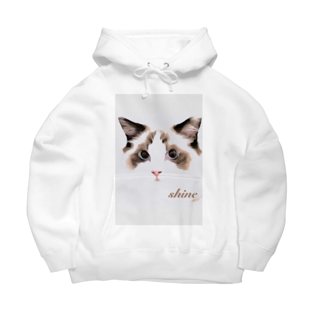 shineのI love cat メンクイーン Big Hoodie