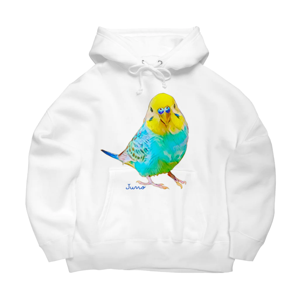 ジュノの秘密のアトリエのセキセイインコ／Juno Big Hoodie