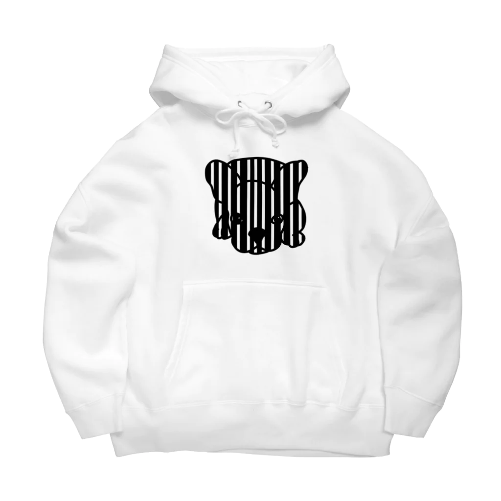 みつまめこshopのストライプ犬 Big Hoodie