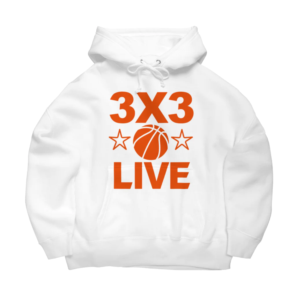 sports_tower スポーツタワーの3x3・オレンジ・スリーエックススリー・3人制バスケ・Tシャツ・アイテム・グッズ・ストリートバスケ・バスケットボール・スピーディーなバスケ・1試合10分間の21点ノックアウト・スポーツ・有望 ビッグシルエットパーカー