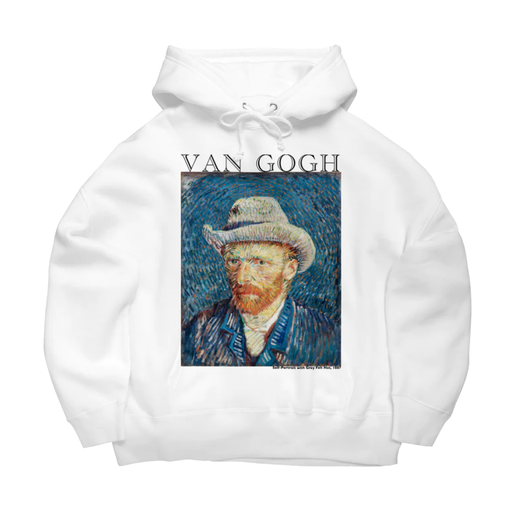 MUGEN ARTのゴッホ　灰色のフェルト帽の自画像　Vincent van Gogh  ビッグシルエットパーカー