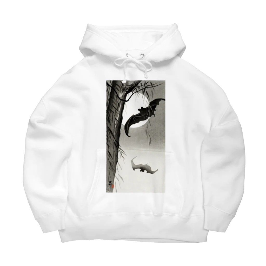 MUGEN ARTの小原古邨　月に蝙蝠（コウモリ）Ohara Koson / Bats under the full moon Big Hoodie