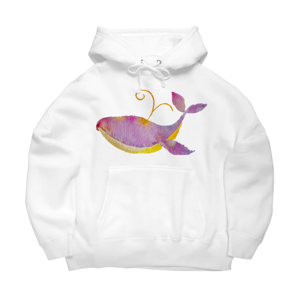 暖暖あたたかのピンクのクジラ Big Hoodie