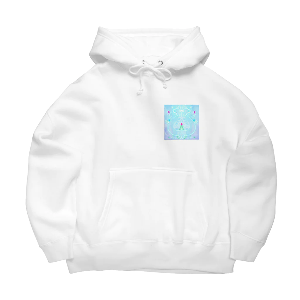 ちゃすみんwith Dragon&Angelのツイン龍Dragon light blue Big Hoodie