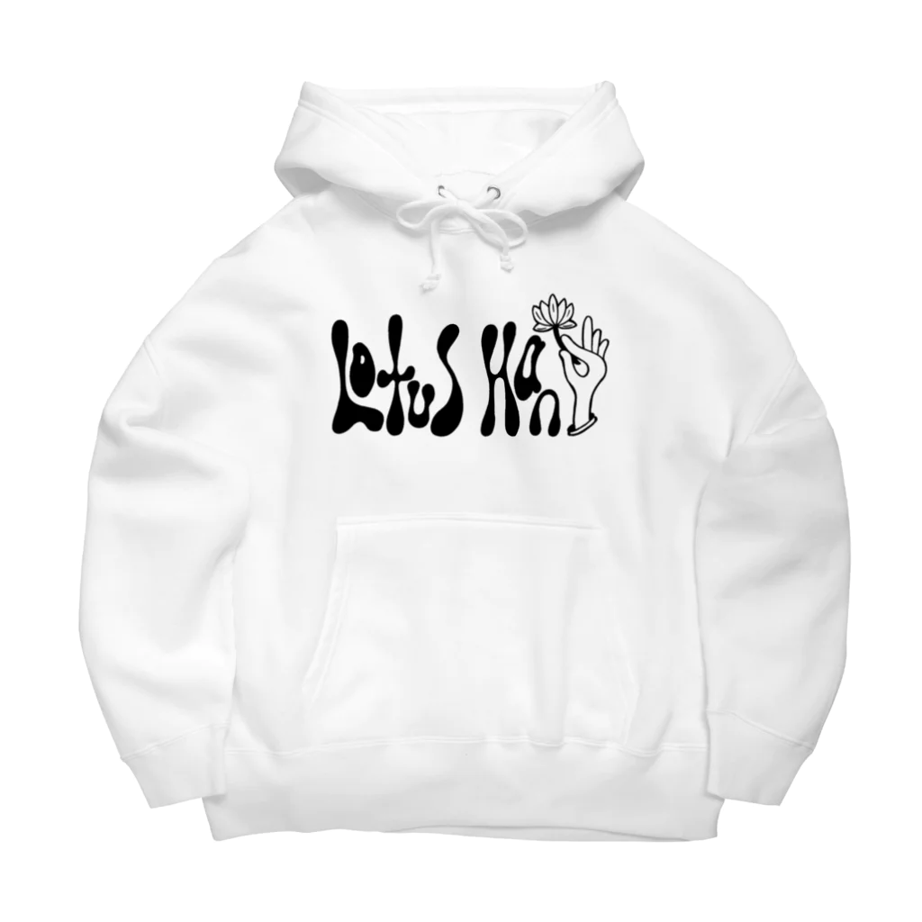 宇宙キャンプのロータス　ハンド　モノトーン Big Hoodie