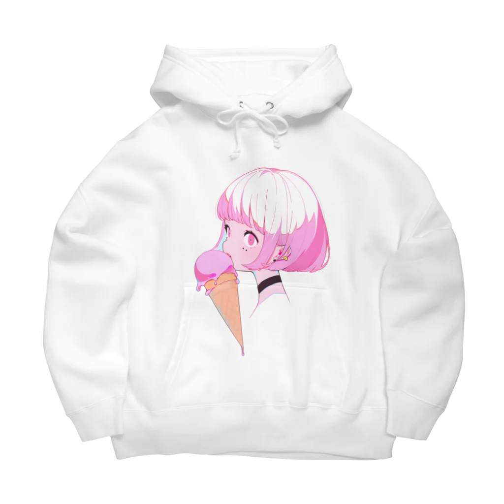 ヤバいTシャツ屋しゃんの暑い夏はアイスだ012 Big Hoodie