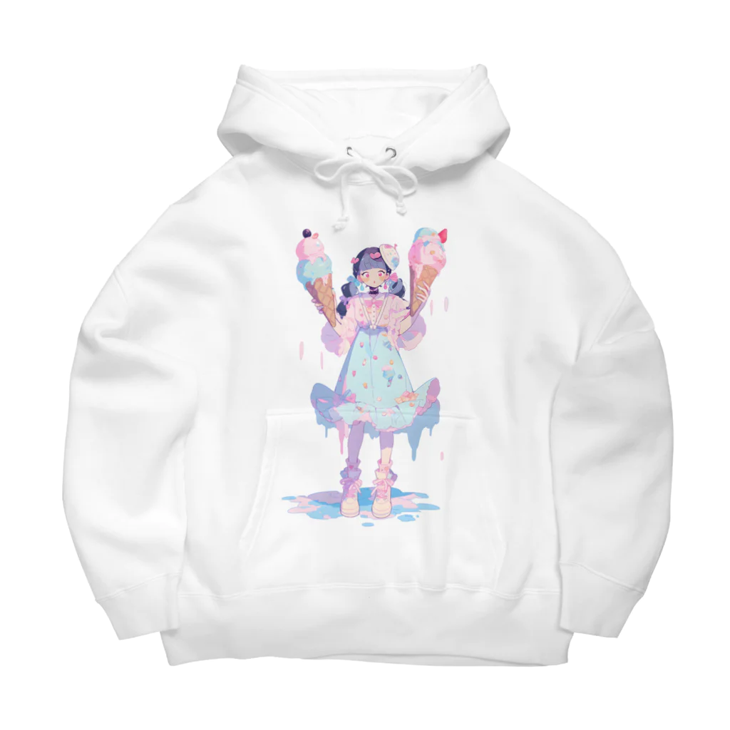 ヤバいTシャツ屋しゃんの暑い夏はアイスだ015 Big Hoodie