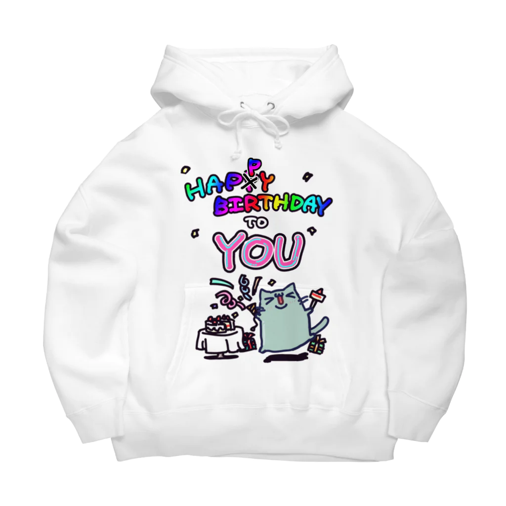 🥦小宮はむし🥦のはむしねこ　ハッピーバースデー Big Hoodie