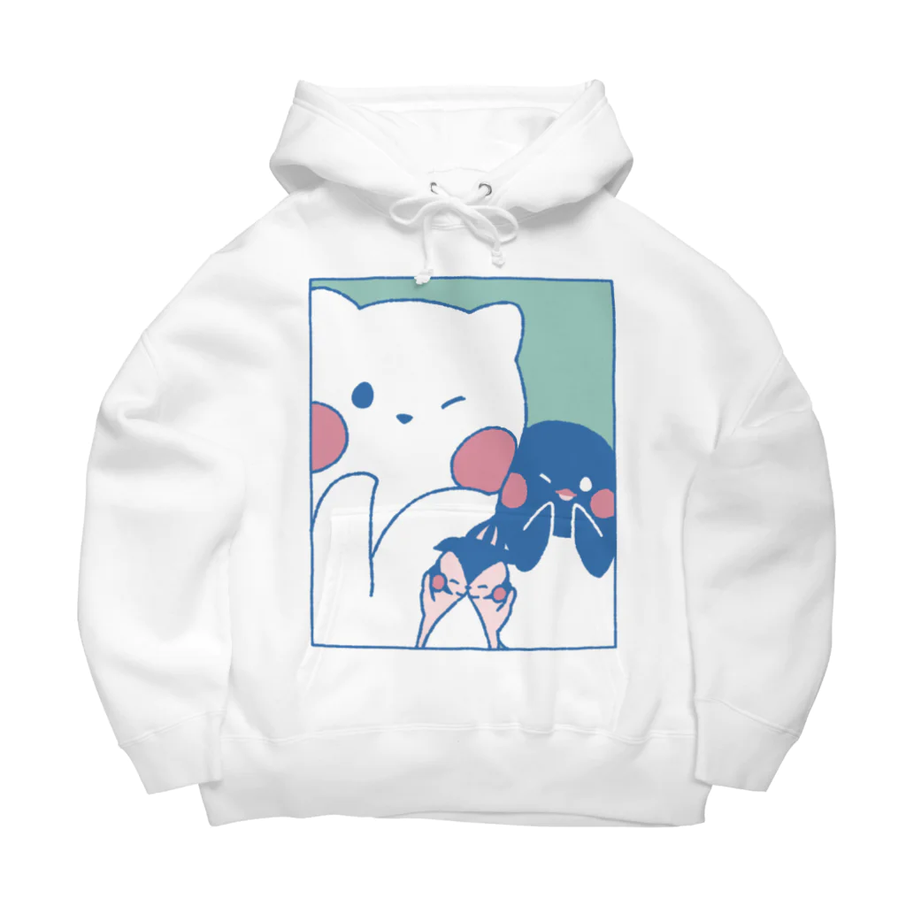 tafu tafuのかわいいポーズのしろぎんしま Big Hoodie