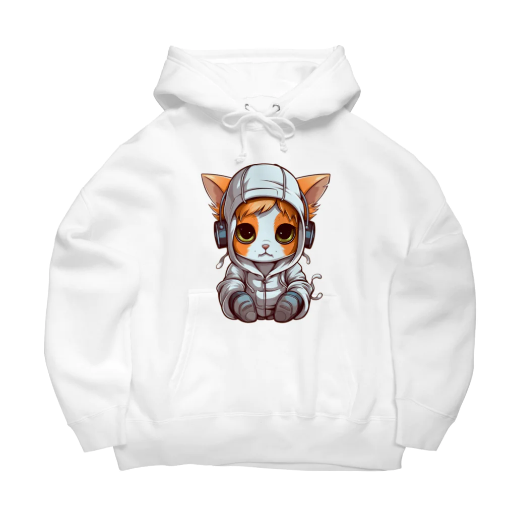 Vasetti_pressのパーカーを着ているネコちゃん Big Hoodie