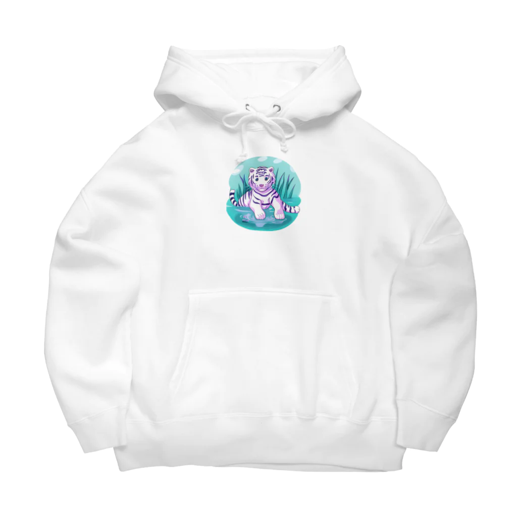 いつもおおきに！たけじいちゃんのWhite Tiger Baby Sigi Big Hoodie