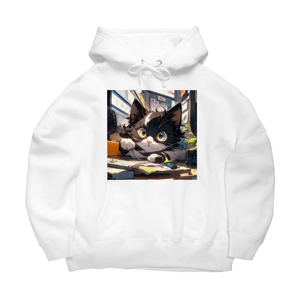 デザインウェアハウスちひろのハチワレにゃんこ Big Hoodie