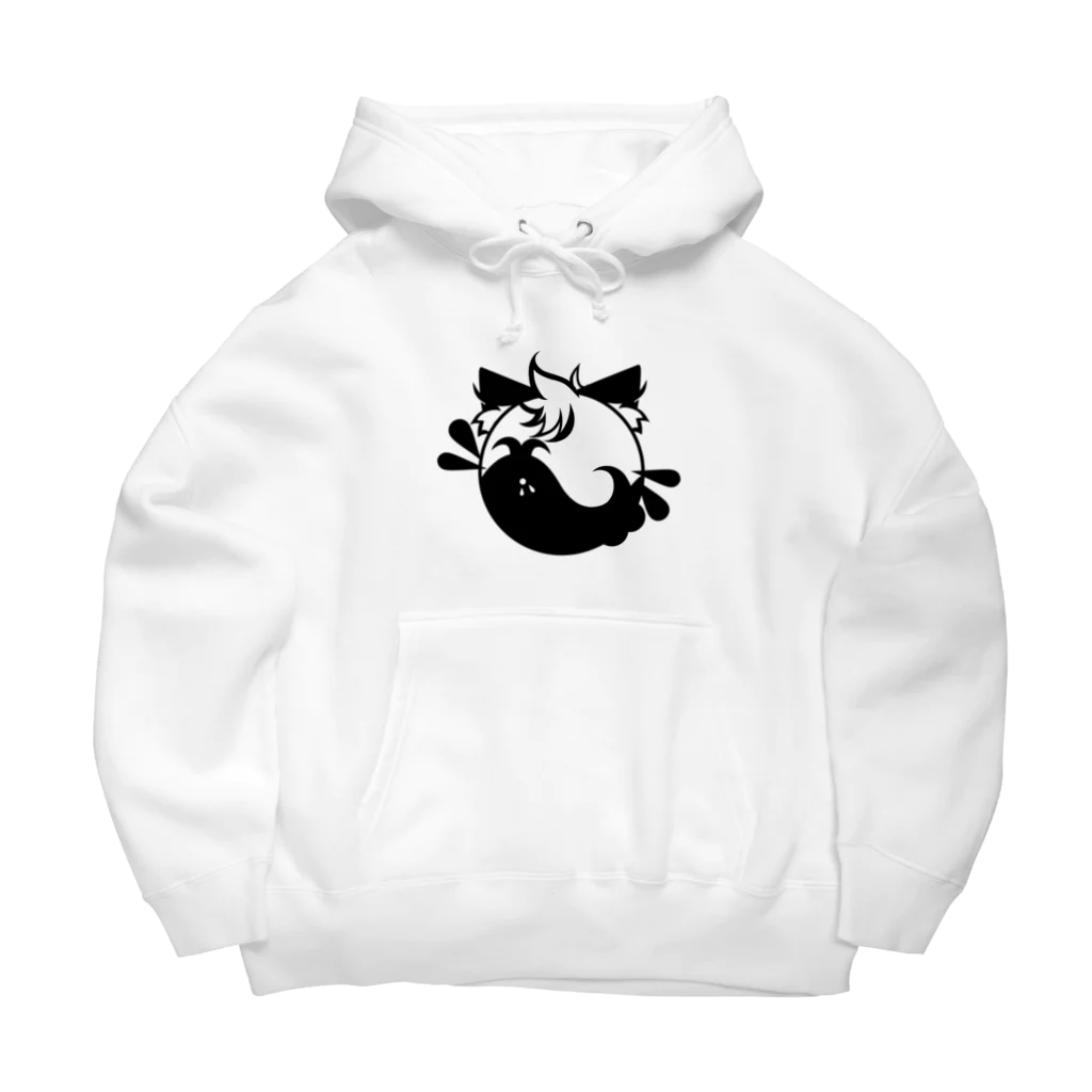 月海 塩(つきみ しお)🐳🐺ケモノ系アイドルVtuberの月海塩のクジラさんマーク黒 Big Hoodie