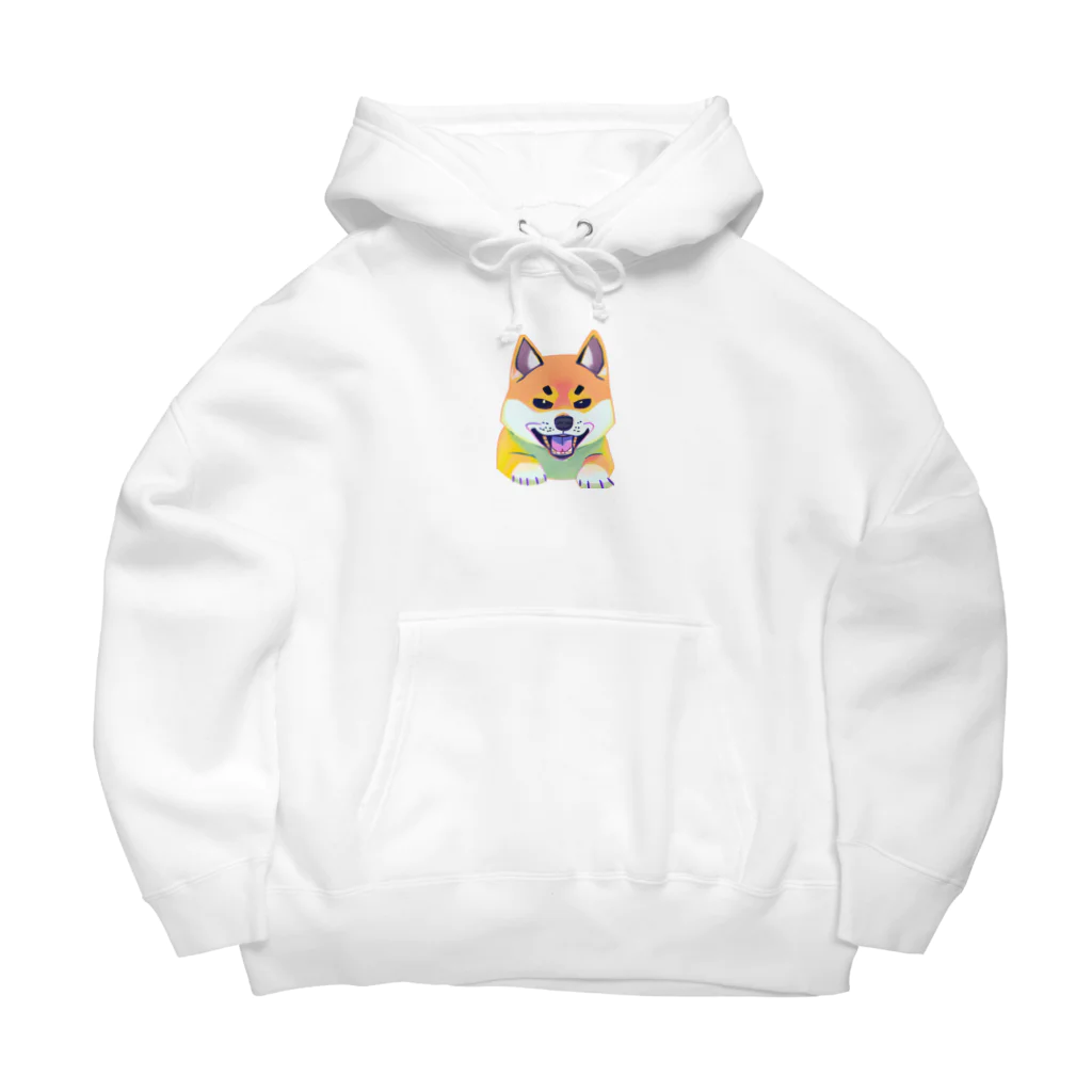 POP BLUE ショップのかっこいい柴犬くん Big Hoodie