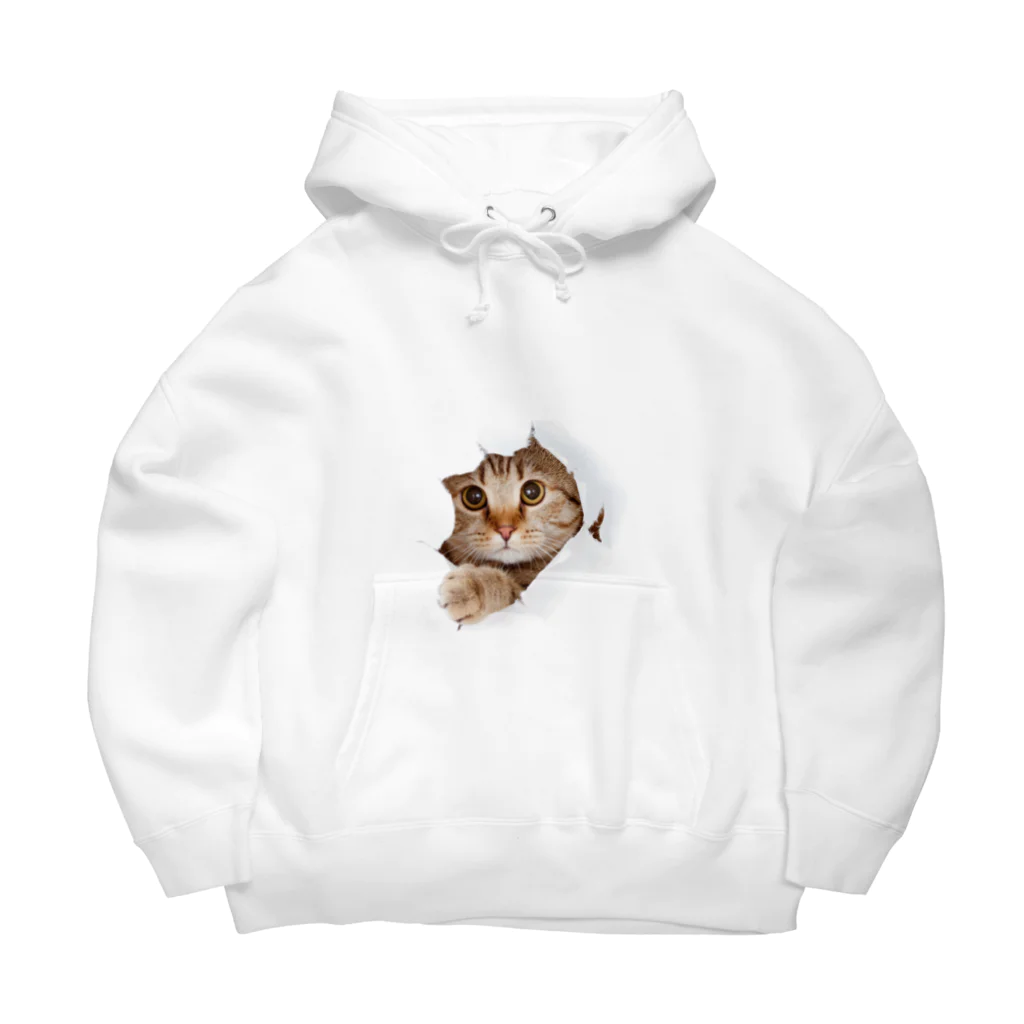 ただの猫好きのWhite Free Cute Funny Cat T-shirt Big Hoodie