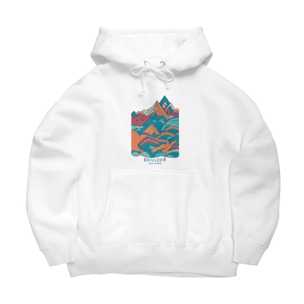 aokitaの【BLUE NORTH】ボルダーデザイン5 Big Hoodie