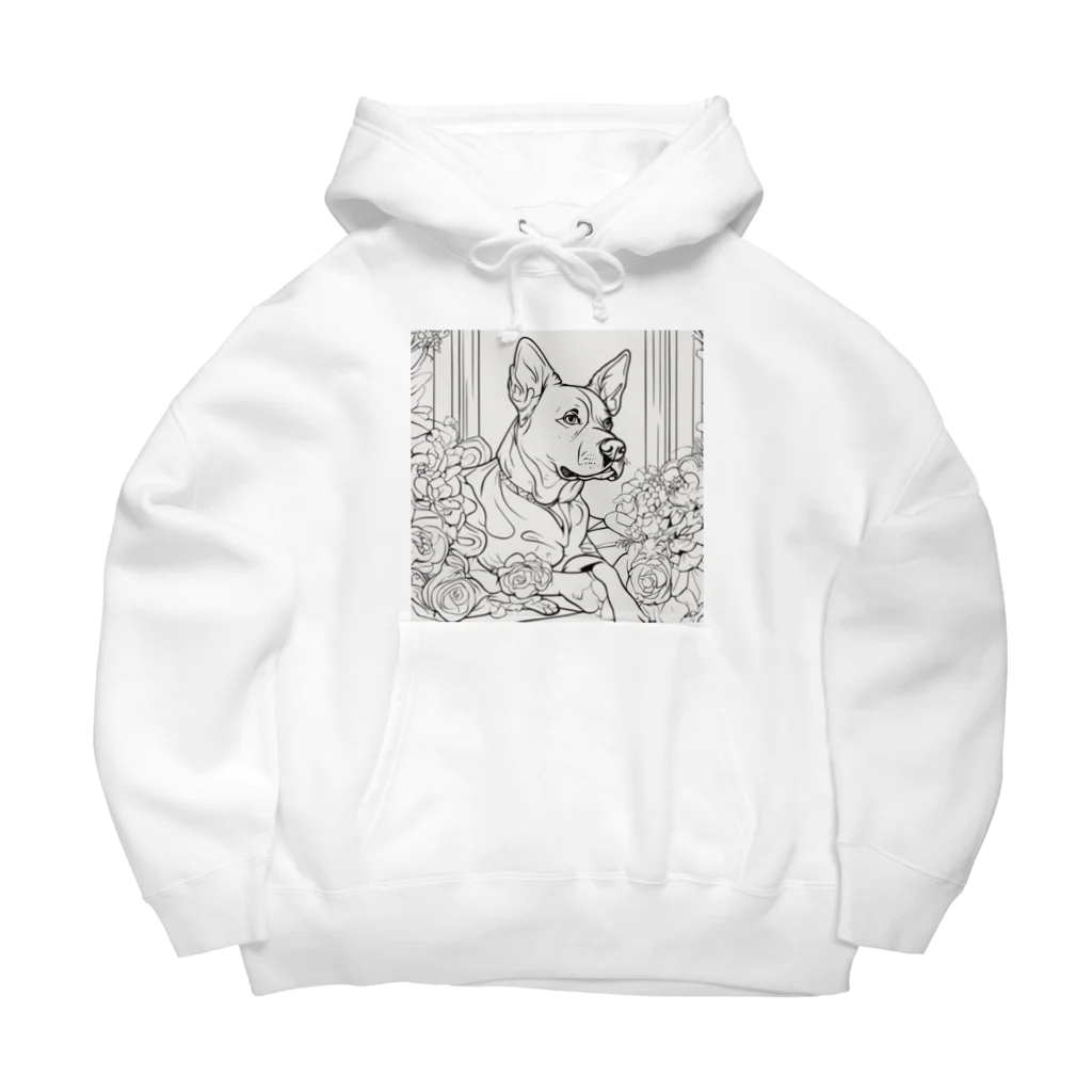 ゆぅいのshopppのぬりえわんちゃんグッズ！ Big Hoodie