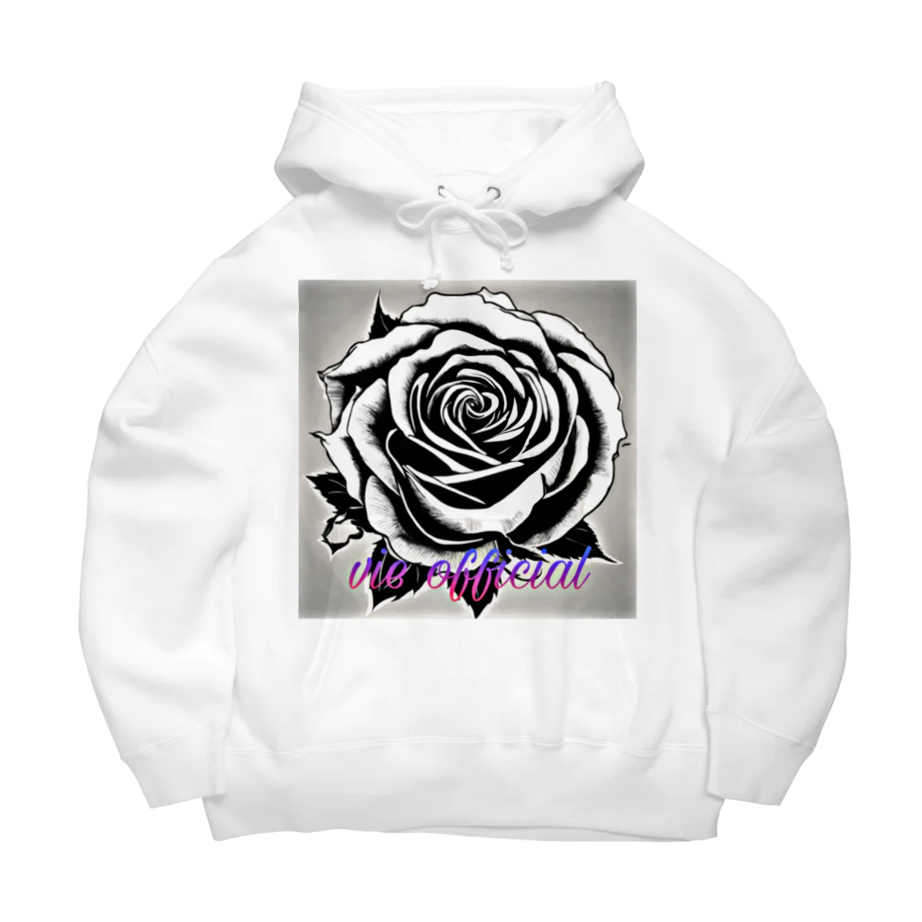 vieのBLACK_rose Big Hoodie