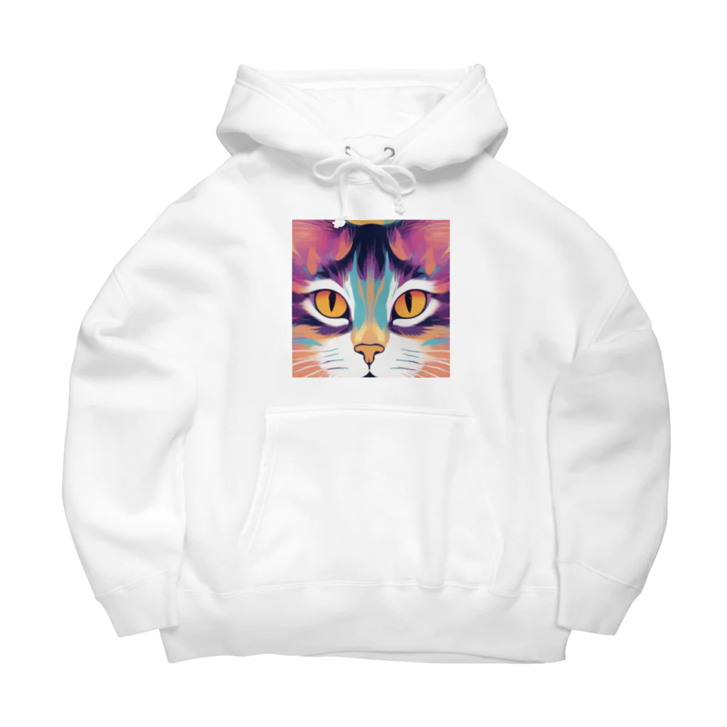 猫の憩い場のアートな猫 Big Hoodie