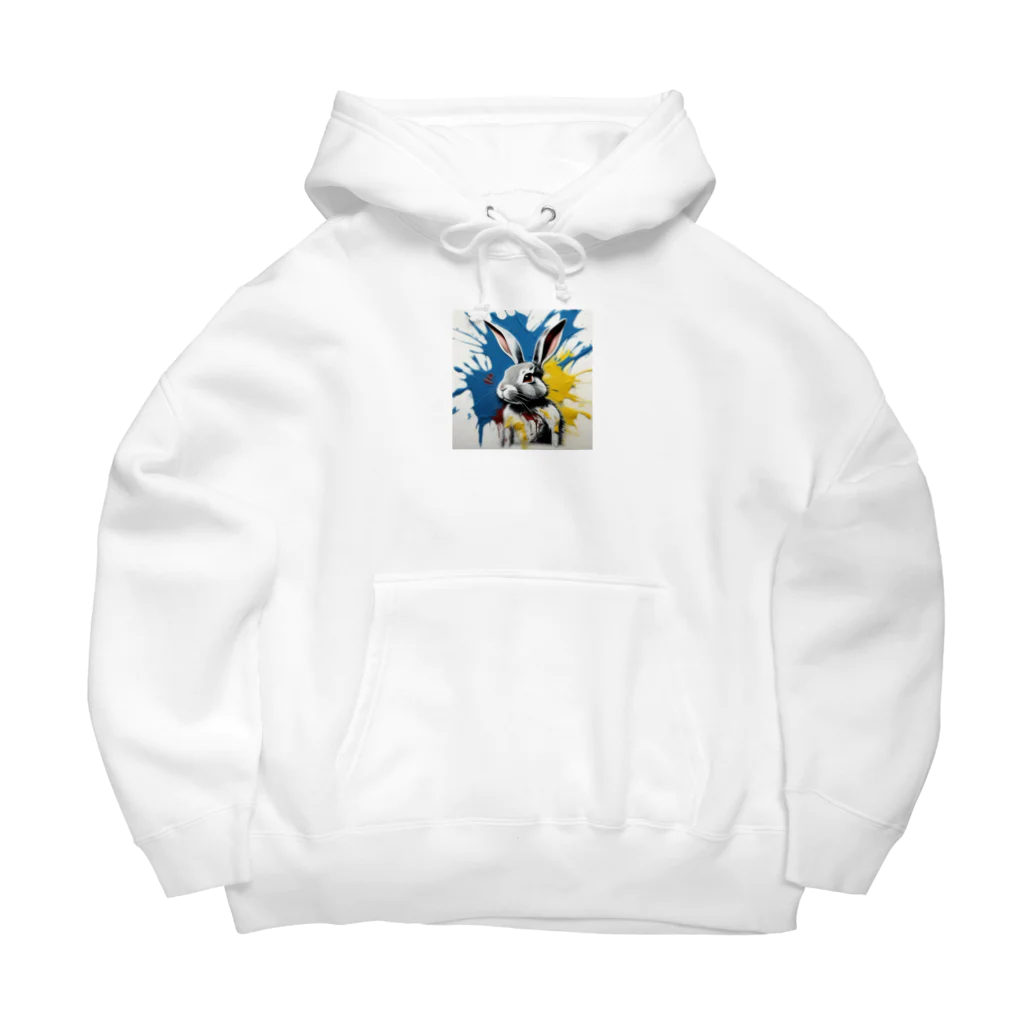 mojaのアートうさぎ🐰 Big Hoodie