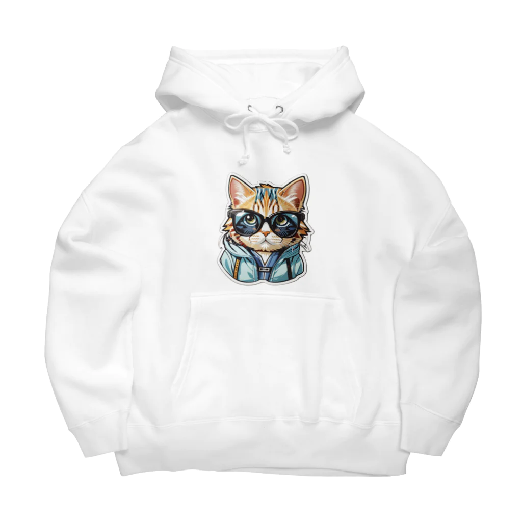 R-KAMIのサングラス猫2 Big Hoodie