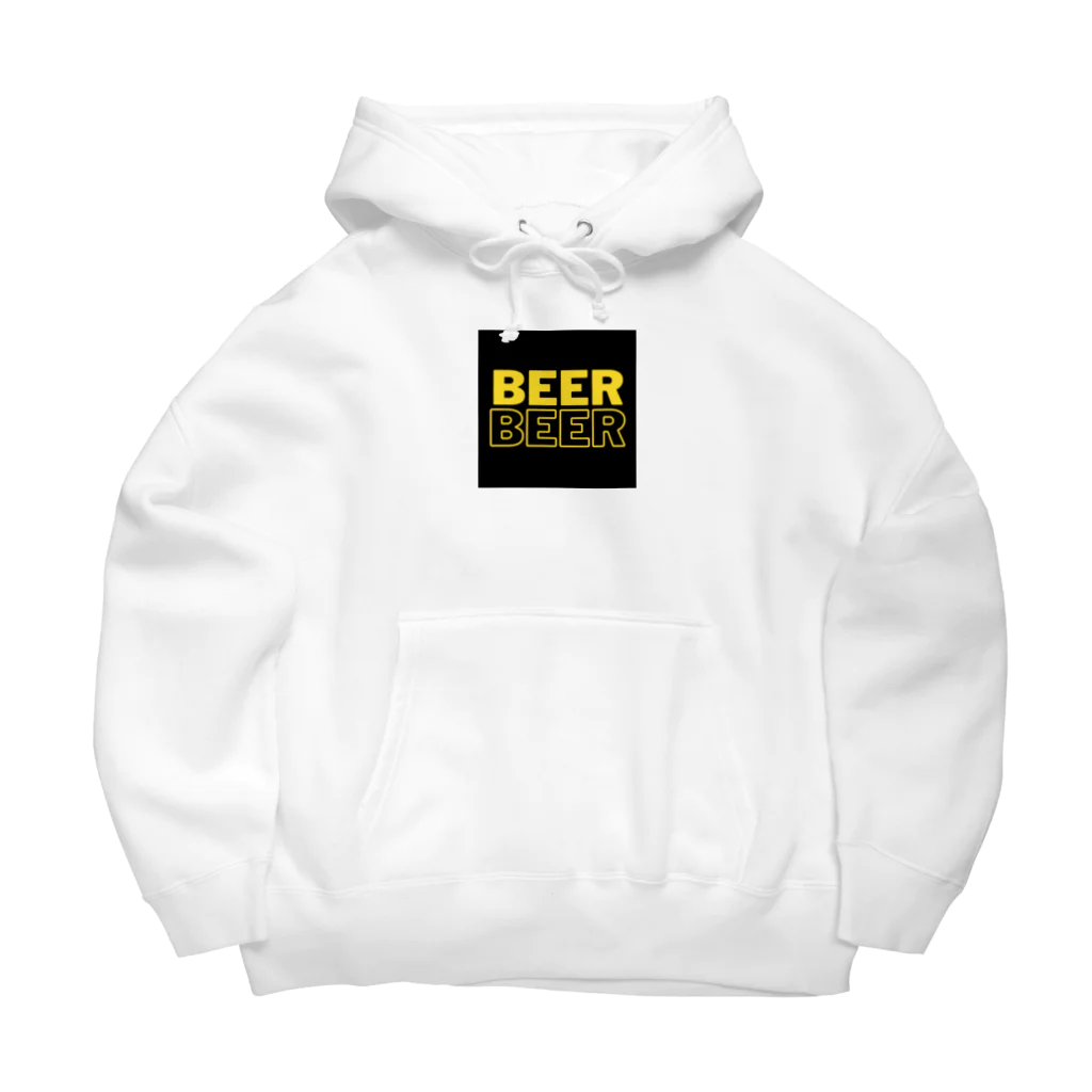 BEERのビール＆ビール(黒) ビッグシルエットパーカー