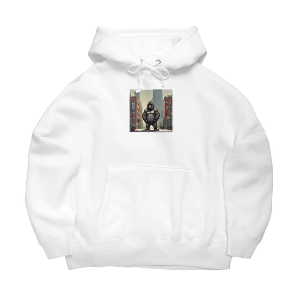 oki プリントショップの都会で暮らすゴリラ Big Hoodie