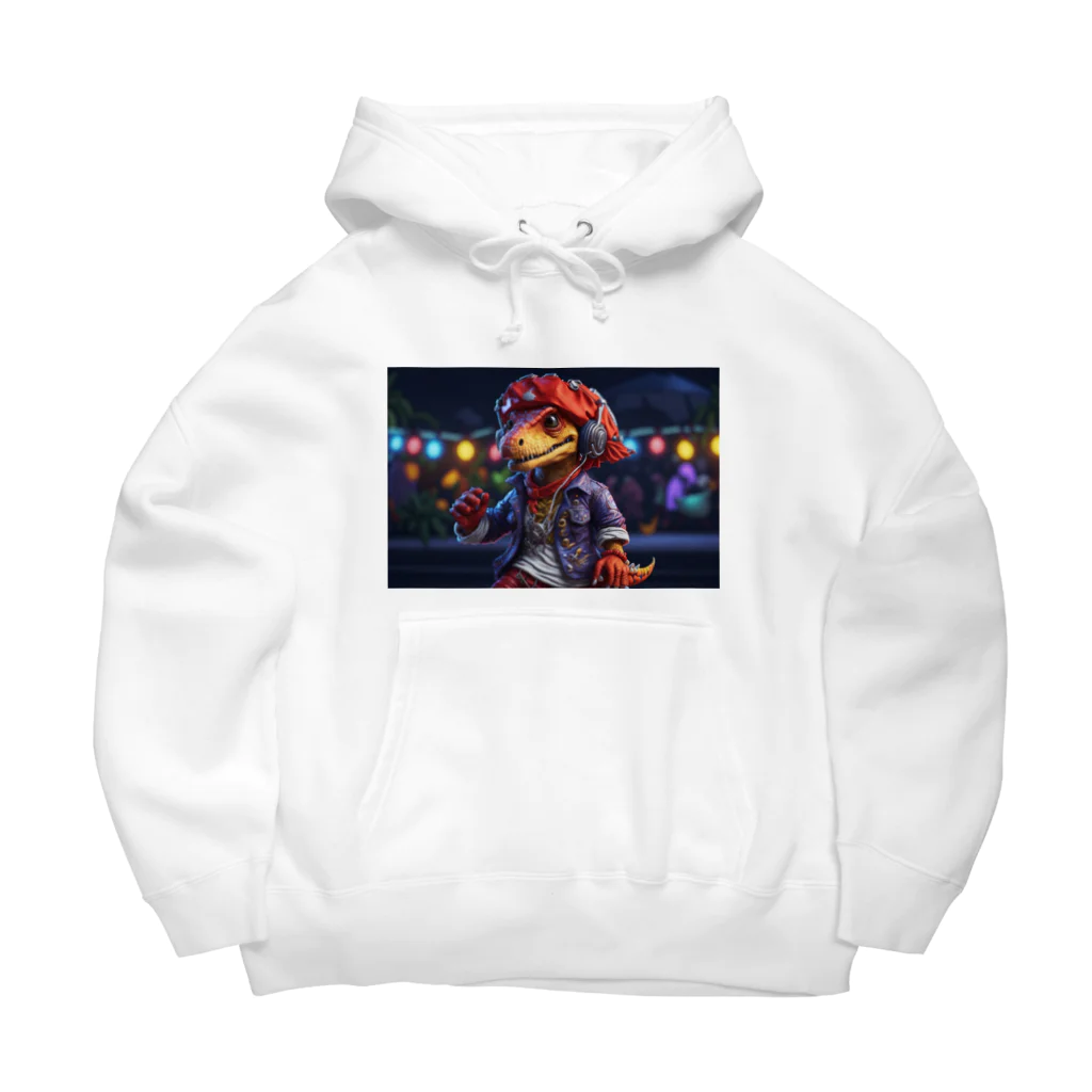 cha-yanのフェス好き恐竜 Big Hoodie