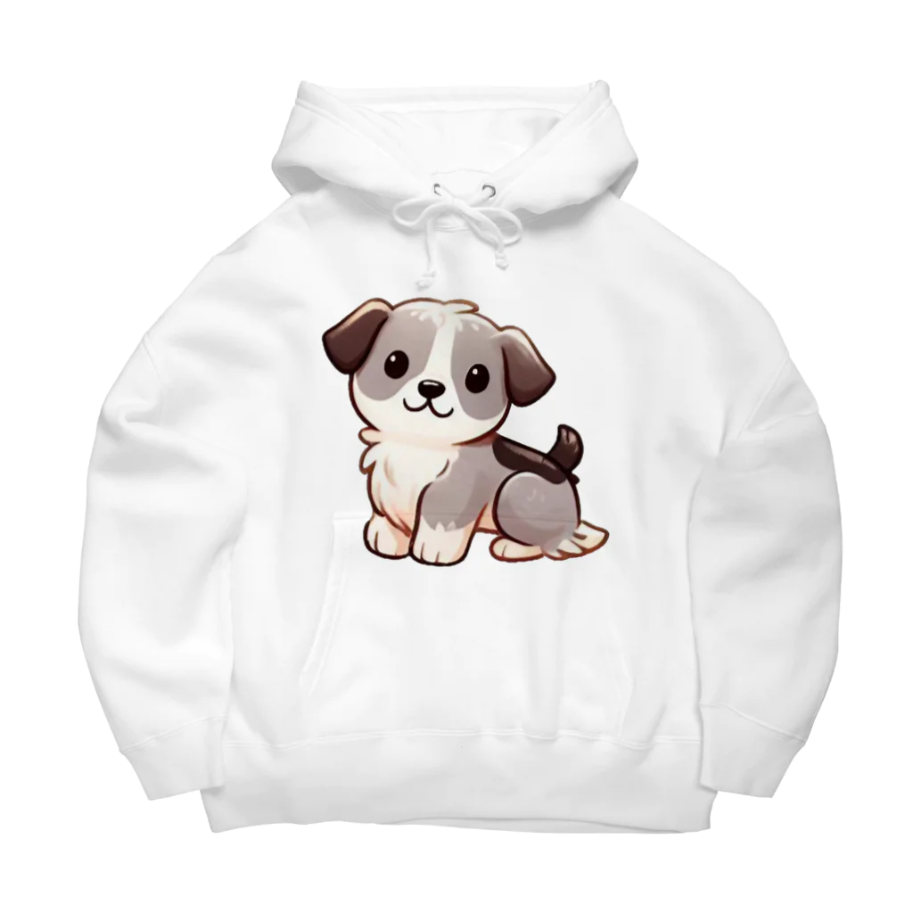 もふもふデザインストアの癒しのふわふわ、もちもち犬 Big Hoodie